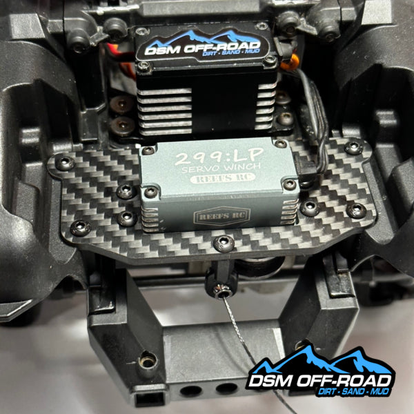 Carbon Fiber Inner Fender Servo Winch Mount (Fits Traxxas TRX4 / TRX6)
