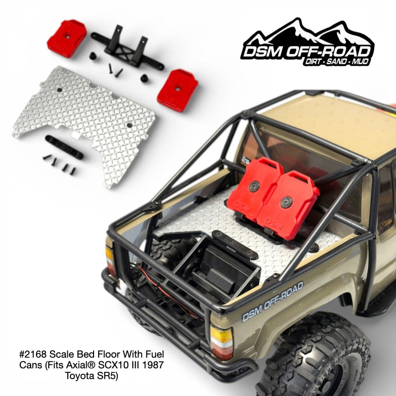 Scale Bed Floor With Fuel Cans - Fits Axial® SCX10 III 1987 Toyota