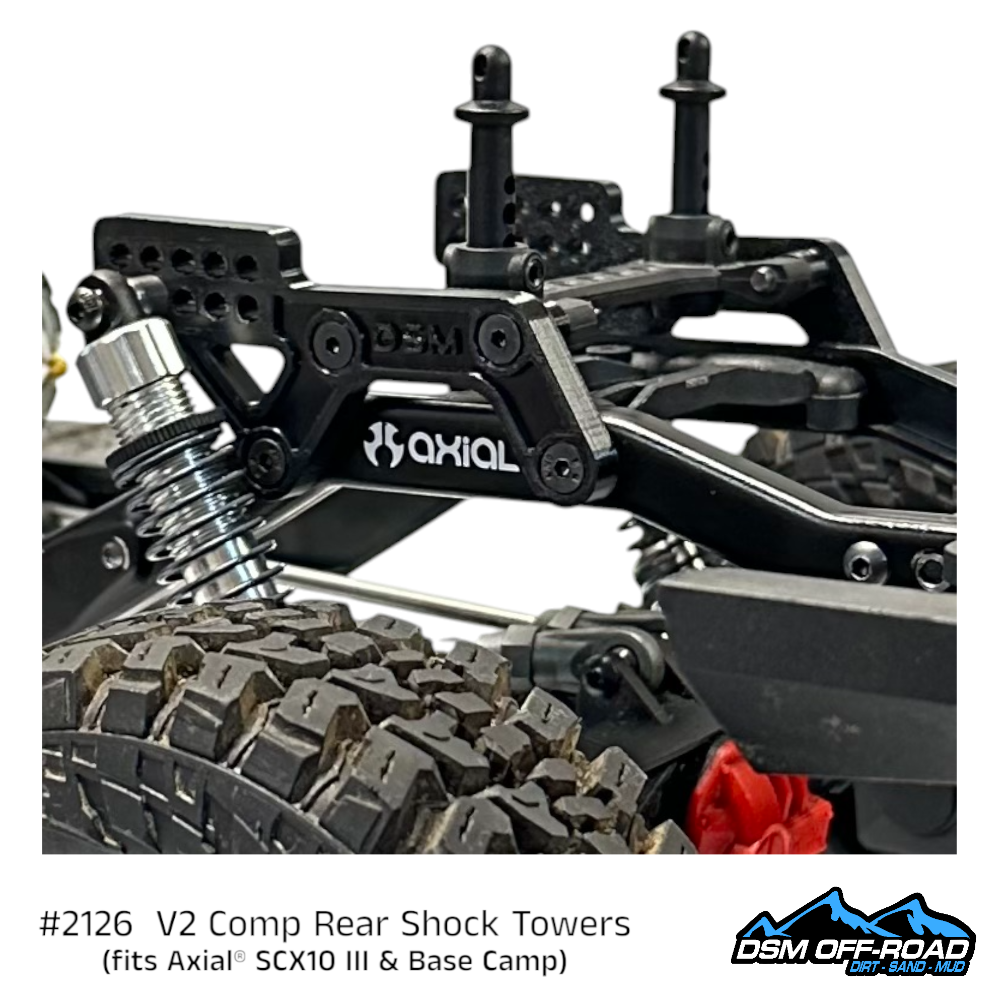 Comp Style Rear Shock Towers (Fits Axial® SCX10 III & Base Camp) (STL)