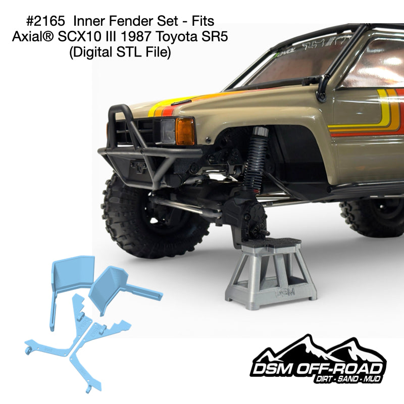 Inner Fender Set - Fits Axial® SCX10 III 1987 Toyota SR5 (STL File