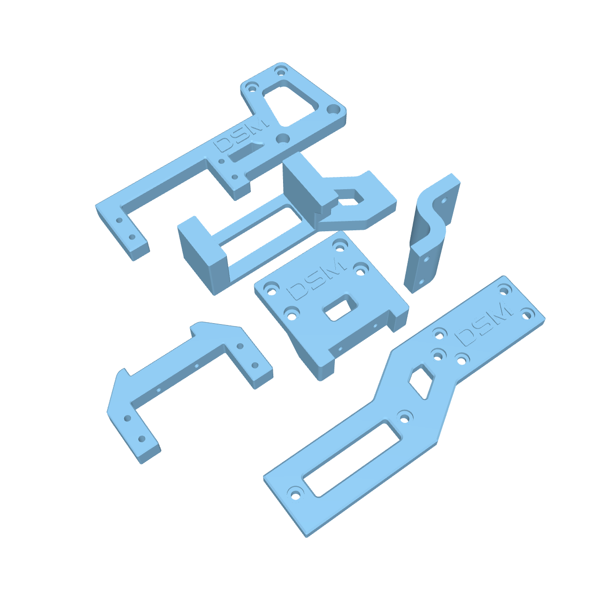 Mini Servo Mounts (for Vanquish® VFD Twin Transmission) (STL)