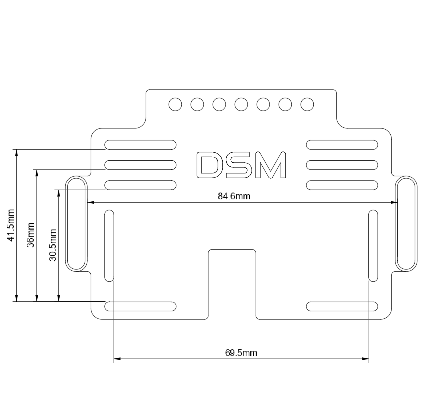 Mid Battery Tray (Fits Vanquish® VRD / Mullet / Stance) (STL)