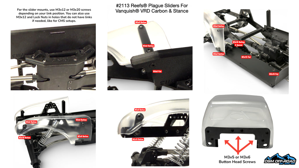 Full Body Sliders for Reefs RC® Plague (fits Vanquish® VRD Carbon & Stance)