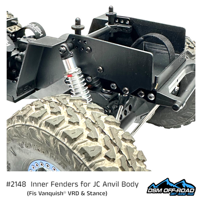 Inner Fenders for JConcepts® Anvil Body (fits Vanquish® VRD & Stance)