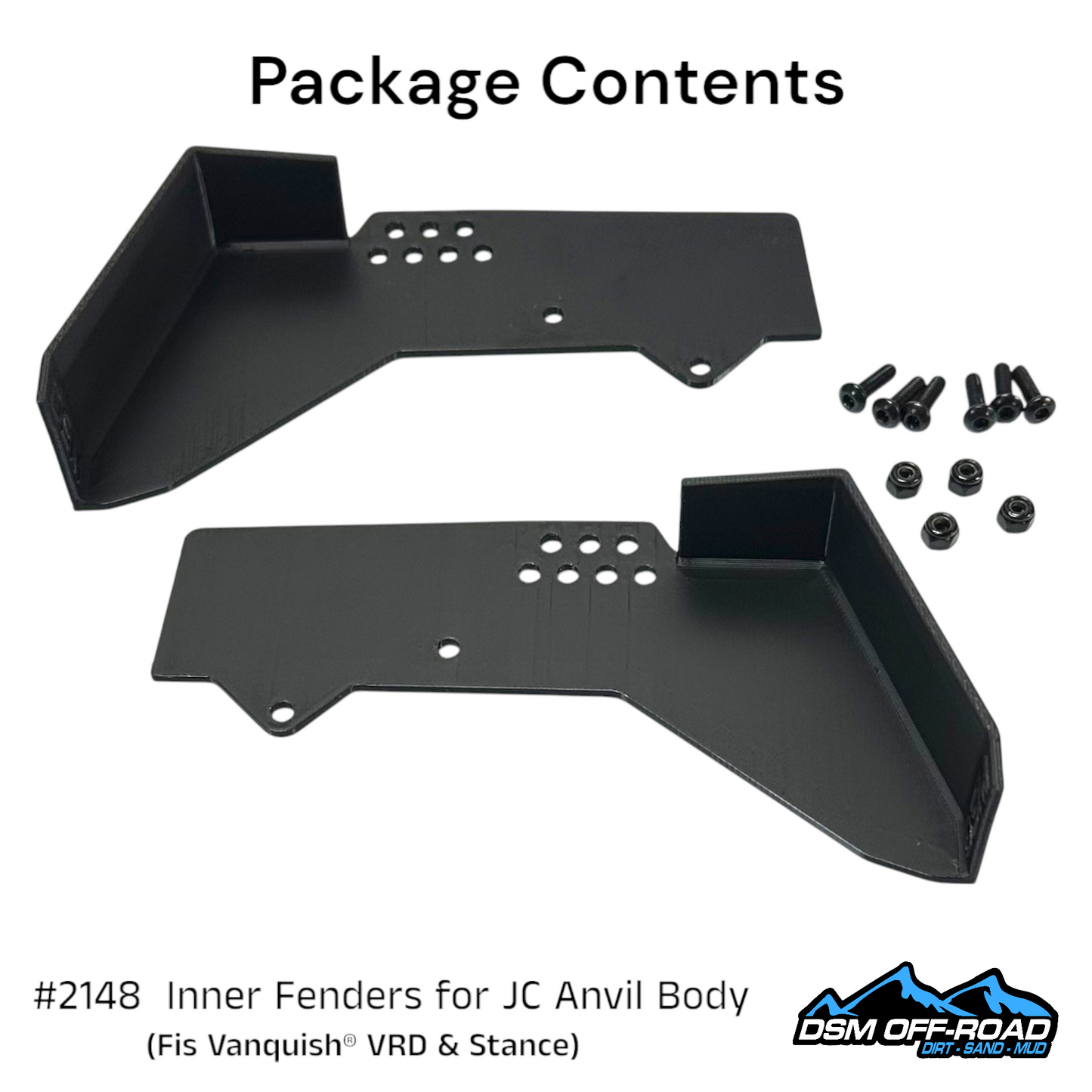 Inner Fenders for JConcepts® Anvil Body (fits Vanquish® VRD & Stance)