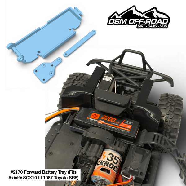 Forward Battery Tray - Fits Axial® SCX10 III 1987 Toyota SR5 (STL File)