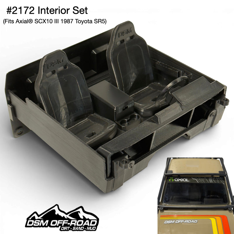 Interior Set - Fits Axial® SCX10 III 1987 Toyota SR5