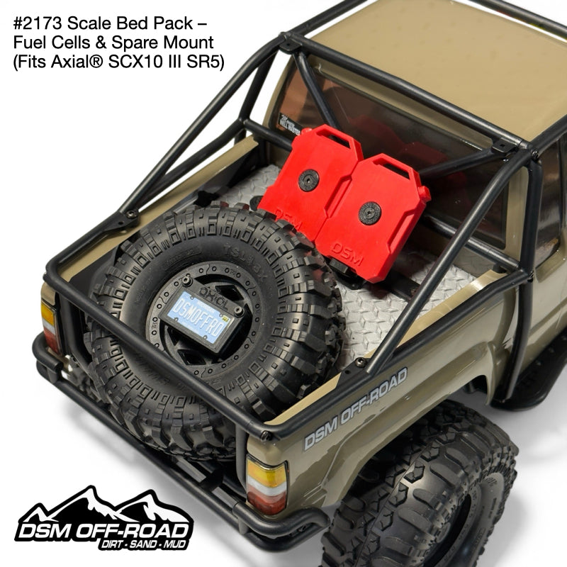 Scale Bed Pack – Fuel Cells & Spare Mount (Fits Axial® SCX10 III SR5)