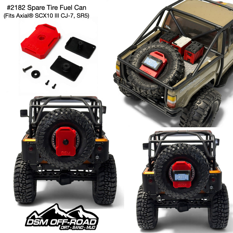Spare Tire Fuel Can - Fits Axial® SCX10 III CJ-7, SR5