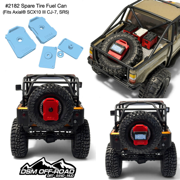 Spare Tire Fuel Can - Fits Axial® SCX10 III CJ-7, SR5 (STL File)