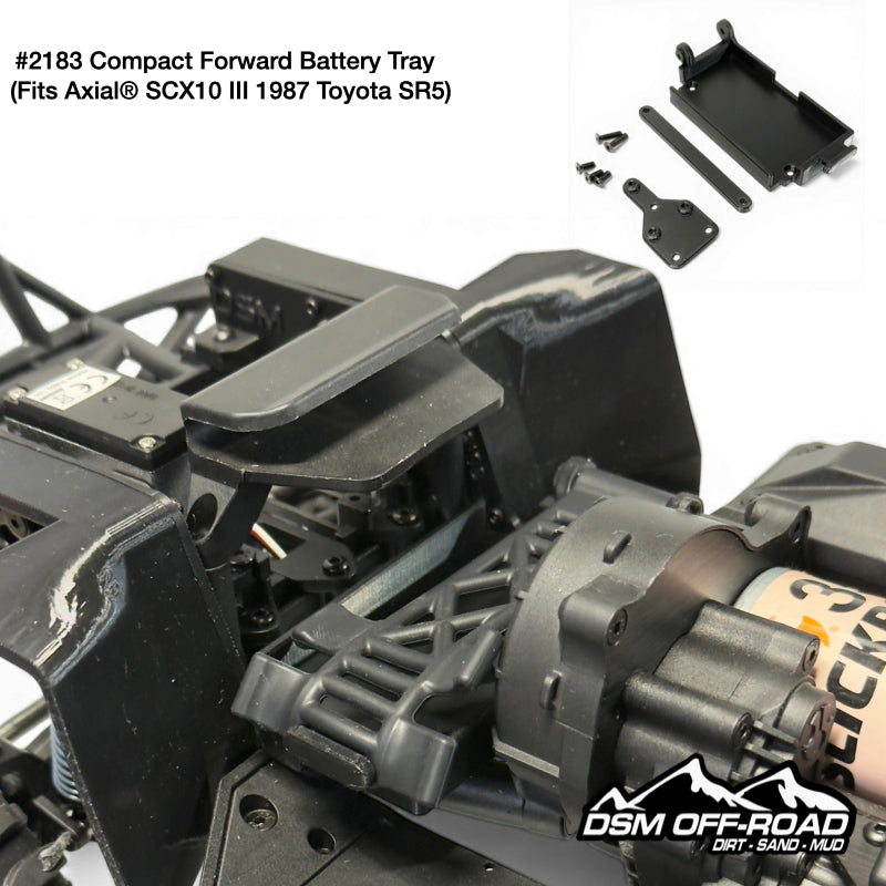 Compact Forward Battery Tray - Fits Axial® SCX10 III 1987 Toyota SR5