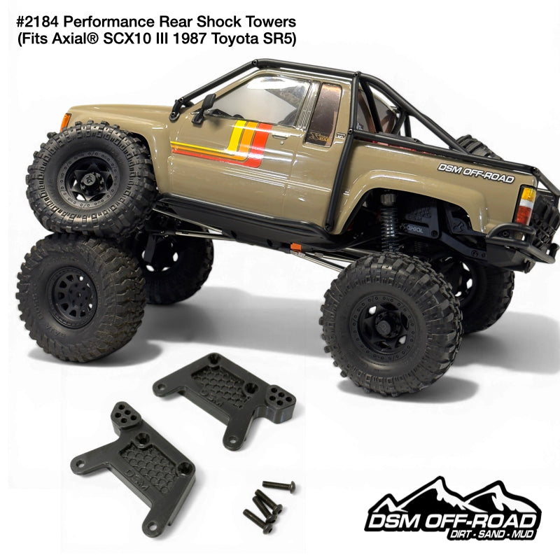 Performance Rear Shock Towers - Fits Axial® SCX10 III 1987 Toyota SR5
