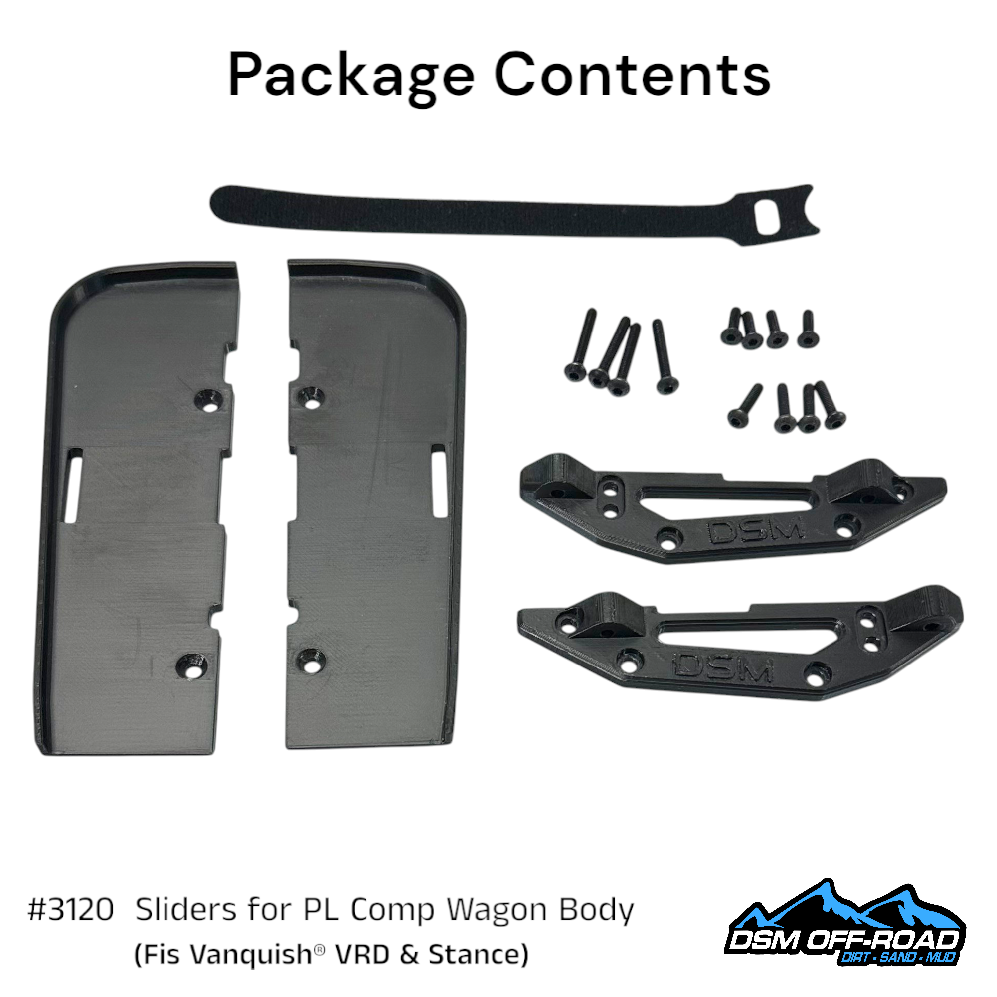 Sliders for Pro-Line® Comp Wagon Body (Fits Vanquish® VRD & Stance)
