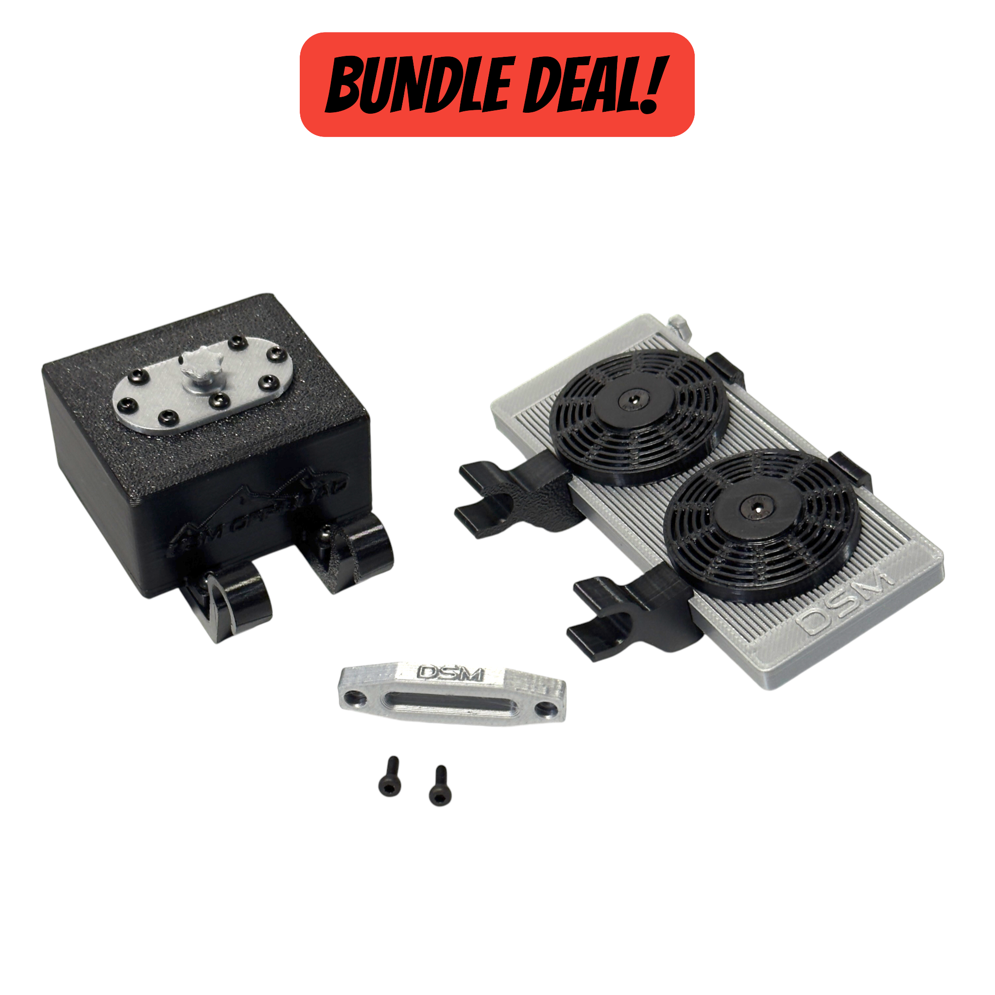 Bundle 1 – Winch Fairlead, Rear Radiator & Mini Fuel Cell (Fits Axial Gilamon)