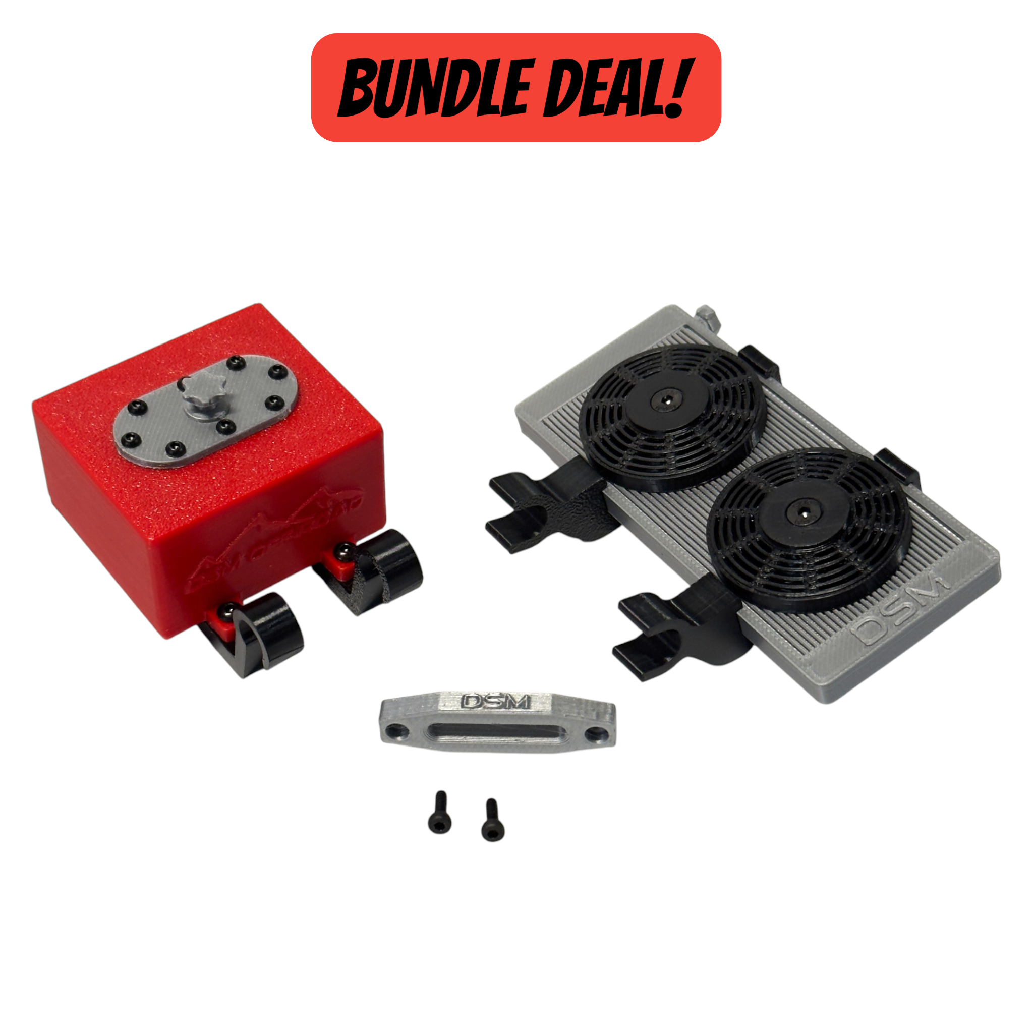 Bundle 1 – Winch Fairlead, Rear Radiator & Mini Fuel Cell (Fits Axial Gilamon)