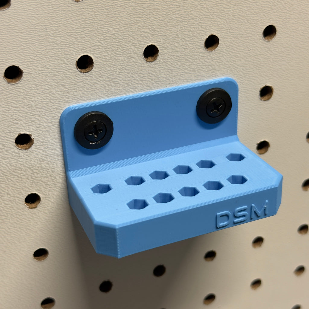 Wall Mount Bit Holder (1/4 Drive Hex)