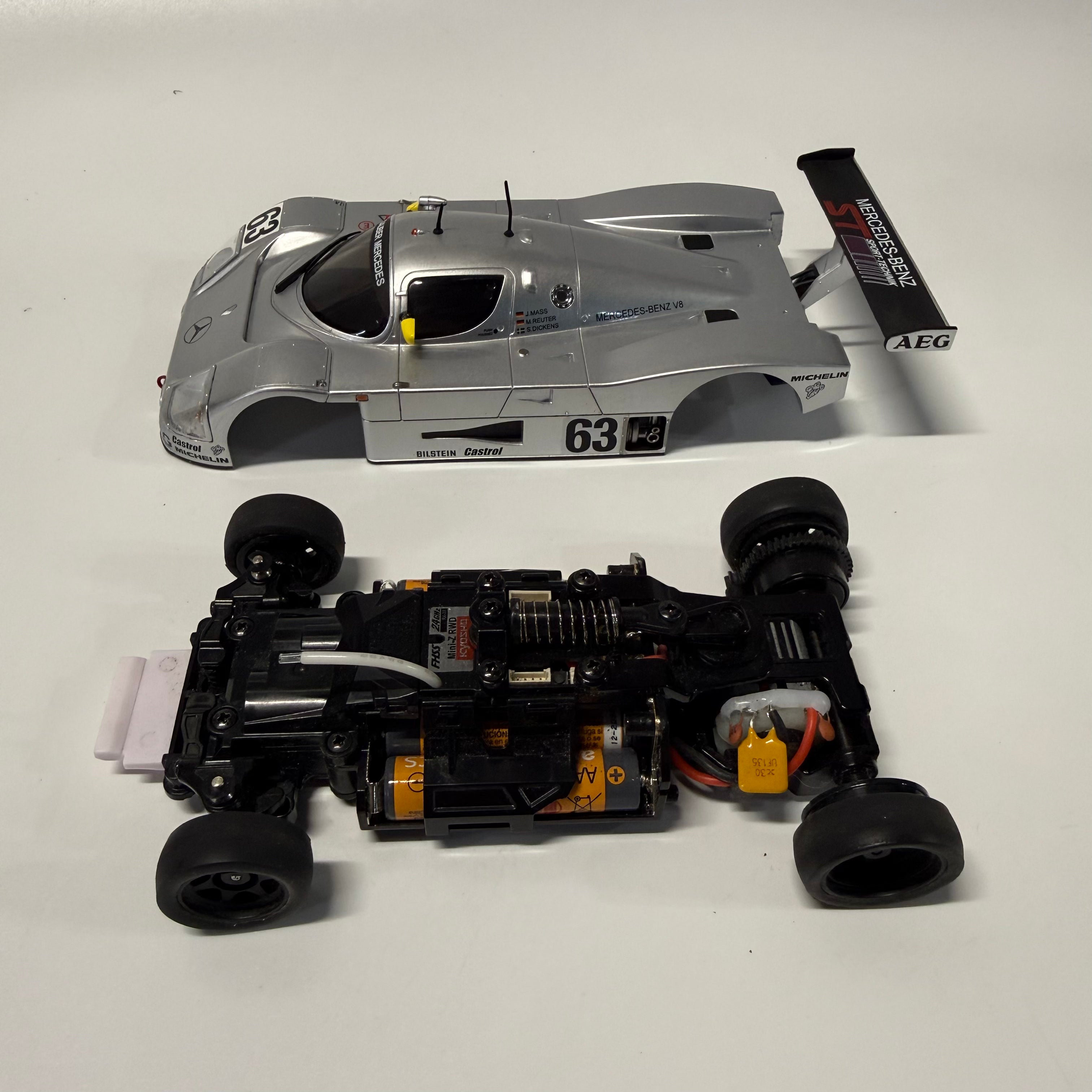 MINI-Z RWD 1/28 1988 Sauber-Mercedes Gruppe-C-Rennsportwagen C9 RTR, Silver