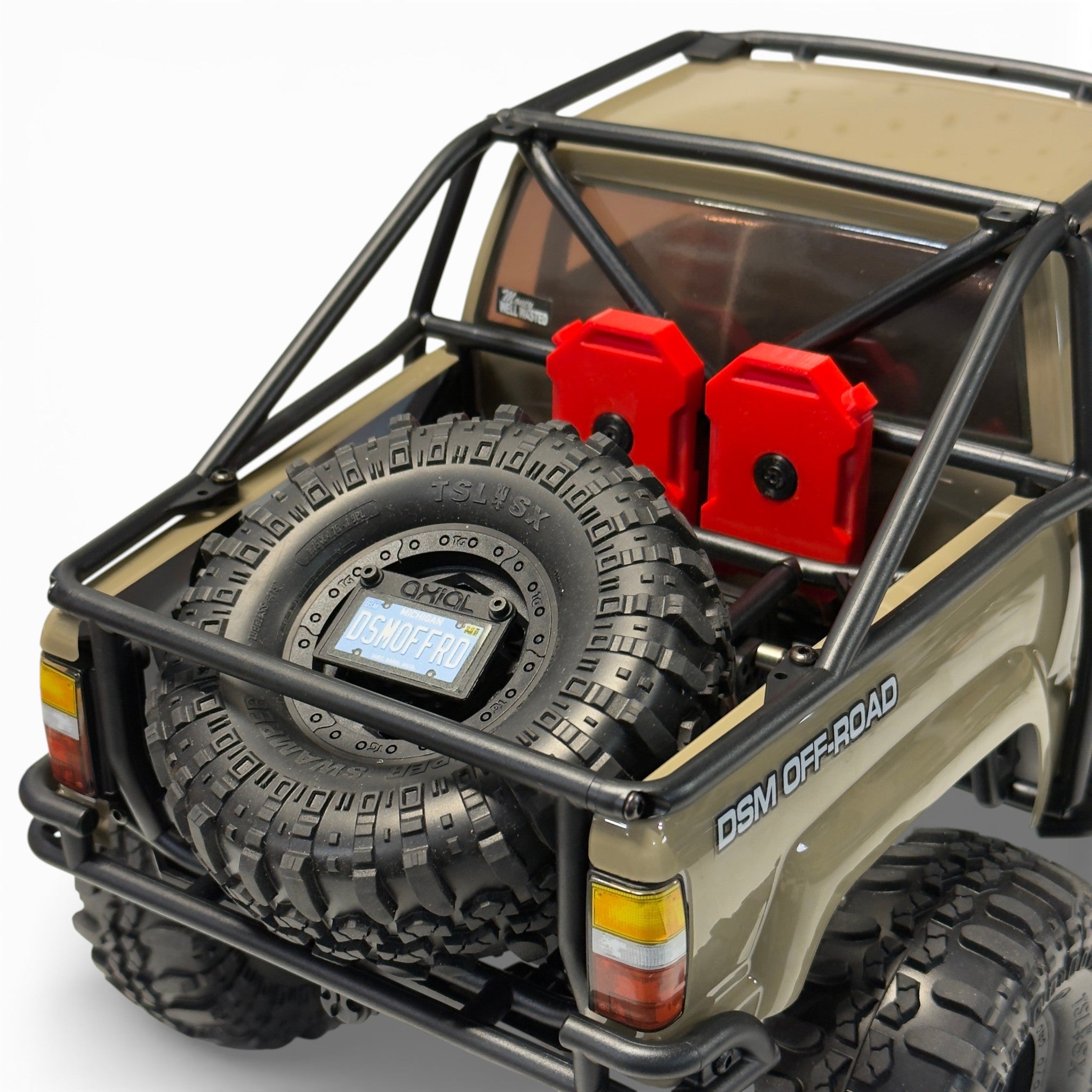 Scale Dual Rear Fuel Cans & Mounts - Fits Axial® SCX10 III 1987