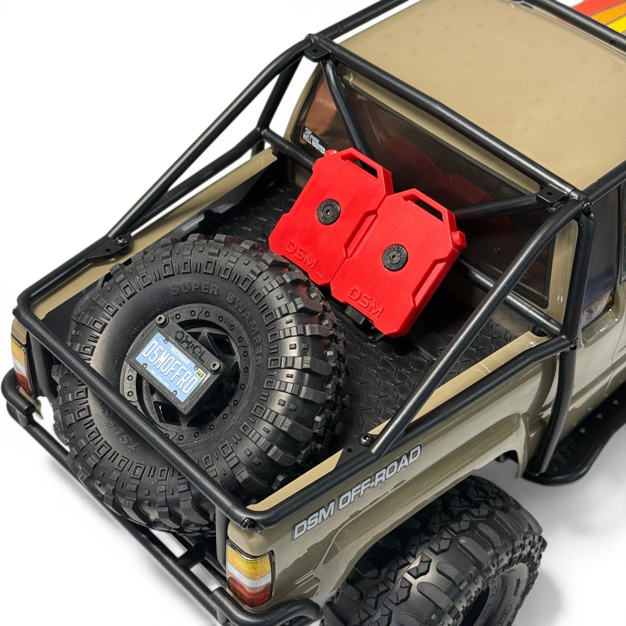 2173 Scale Bed Pack – Fuel Cells & Spare Tire Mount (Axial® SCX10