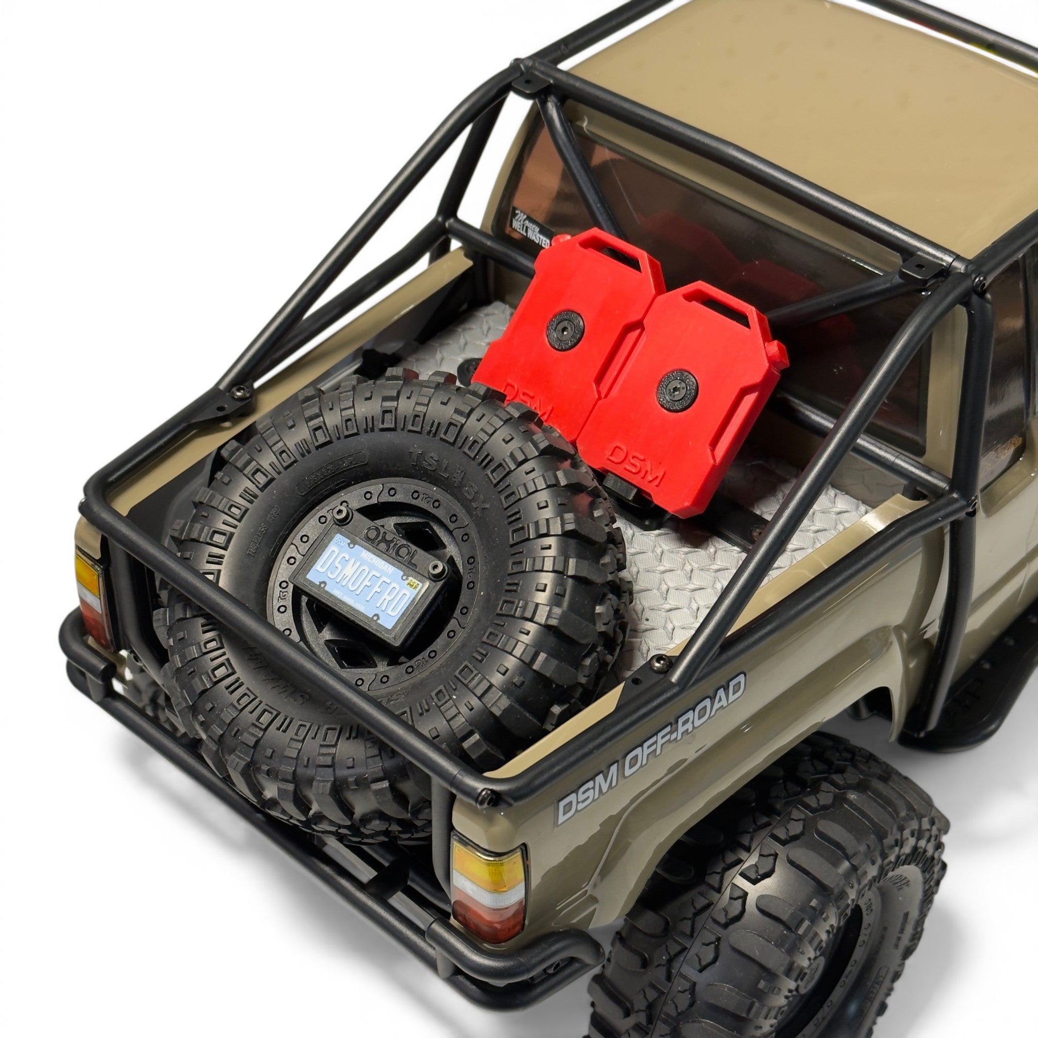 Scale Bed Pack – Fuel Cells & Spare Mount (Fits Axial® SCX10 III SR5)
