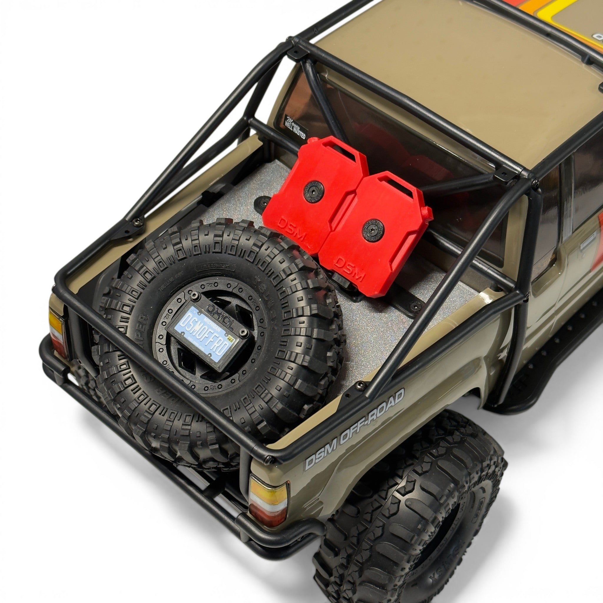 Scale Bed Pack – Fuel Cells & Spare Mount (Fits Axial® SCX10 III SR5)