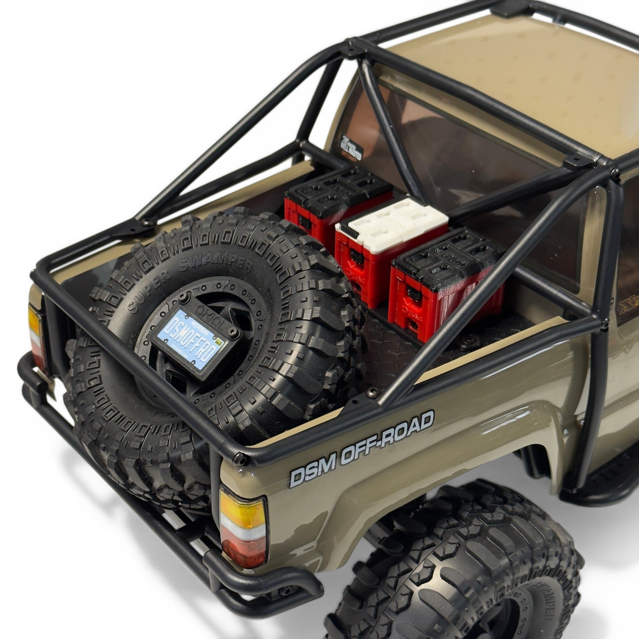 Scale Bed Pack – Tool Boxes, Cooler & Spare Mount (Fits Axial® SCX10 III SR5)