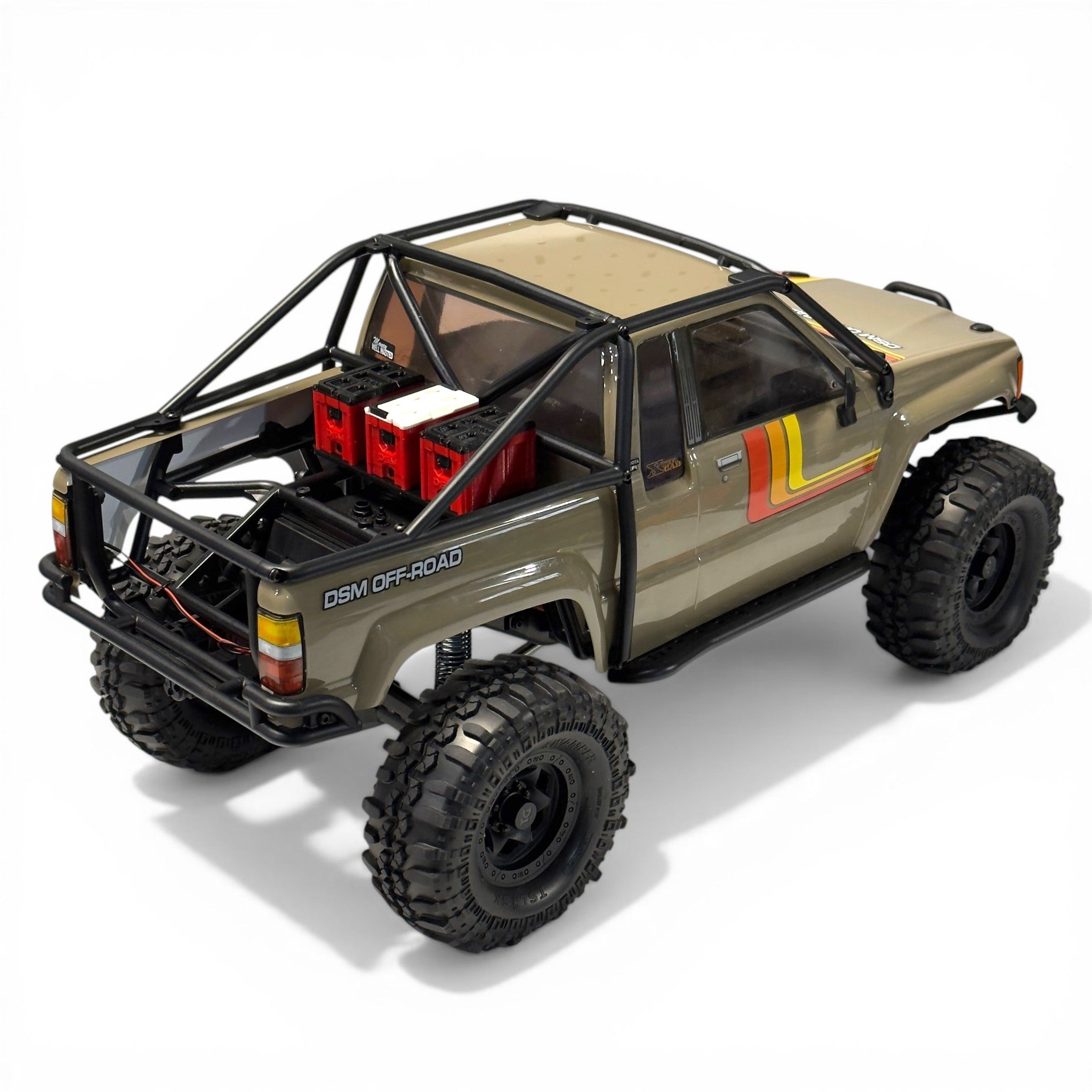 Rear Bed Tool Boxes, Cooler & Spare Mount (Fits Axial® SCX10 III SR5)