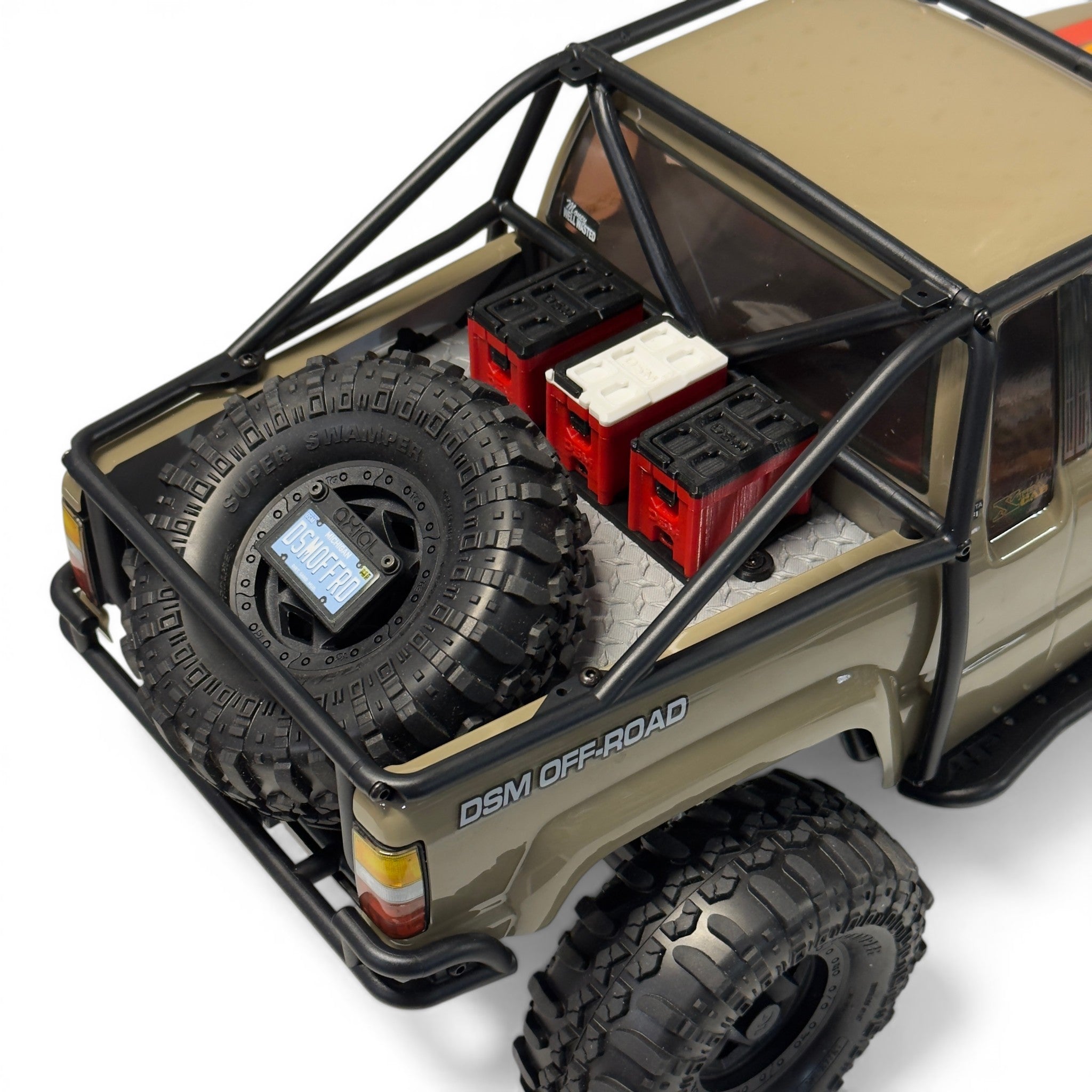 Scale Bed Pack – Tool Boxes, Cooler & Spare Mount (Fits Axial® SCX10 III SR5)