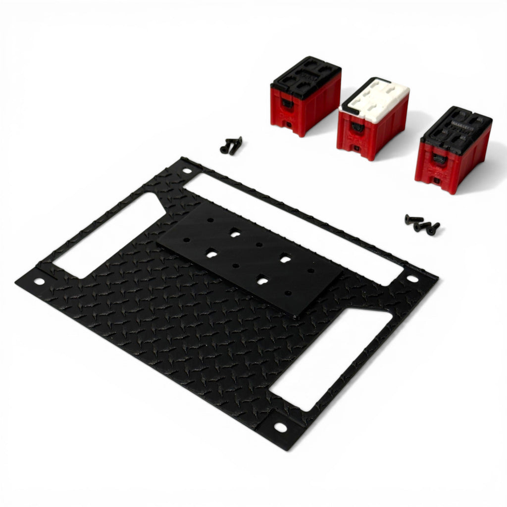 Tub Floor With Tool Boxes & Cooler- Fits Axial® SCX10 III CJ-7