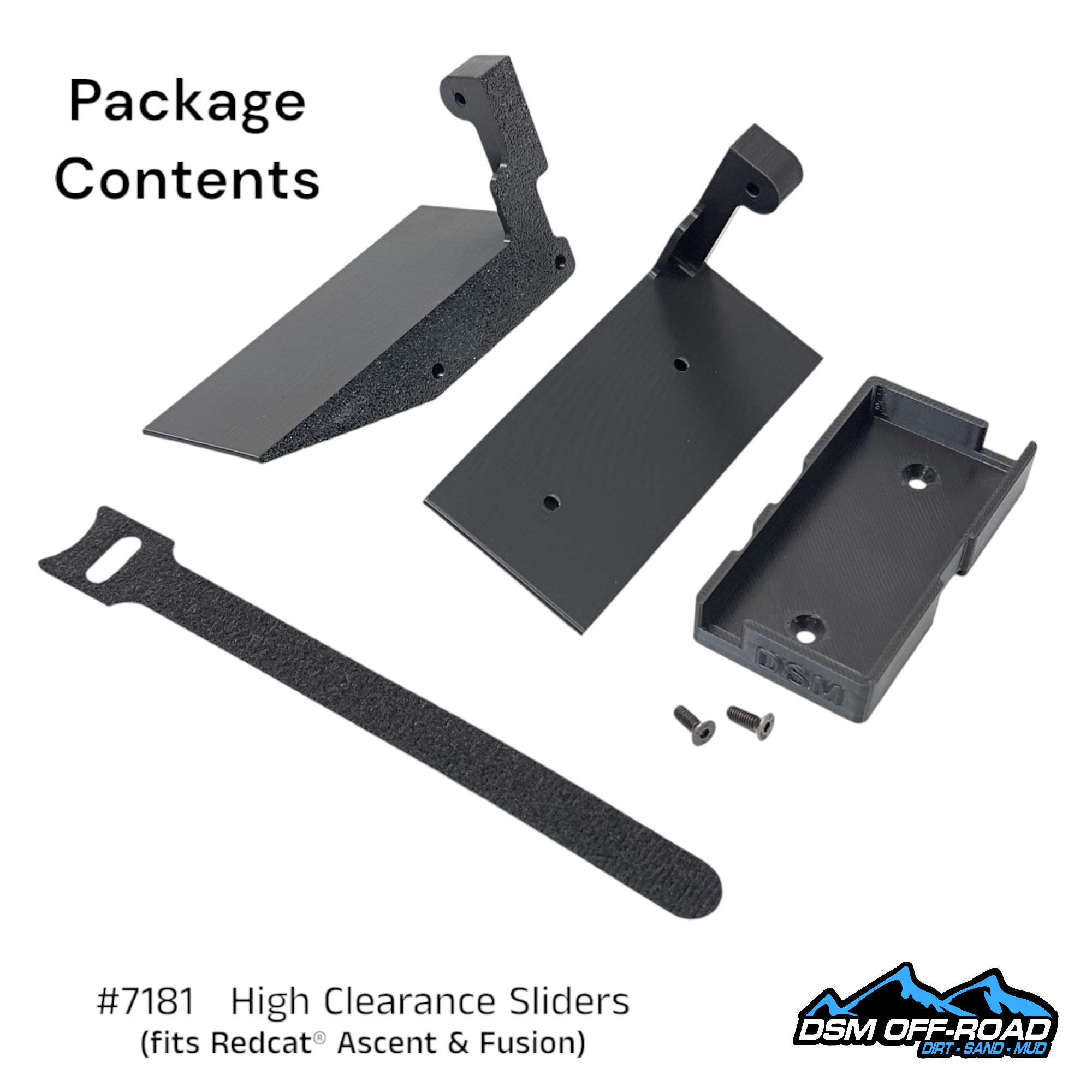 #7181 High Clearance Sliders with Cab Mounts (for Redcat® Ascent)
