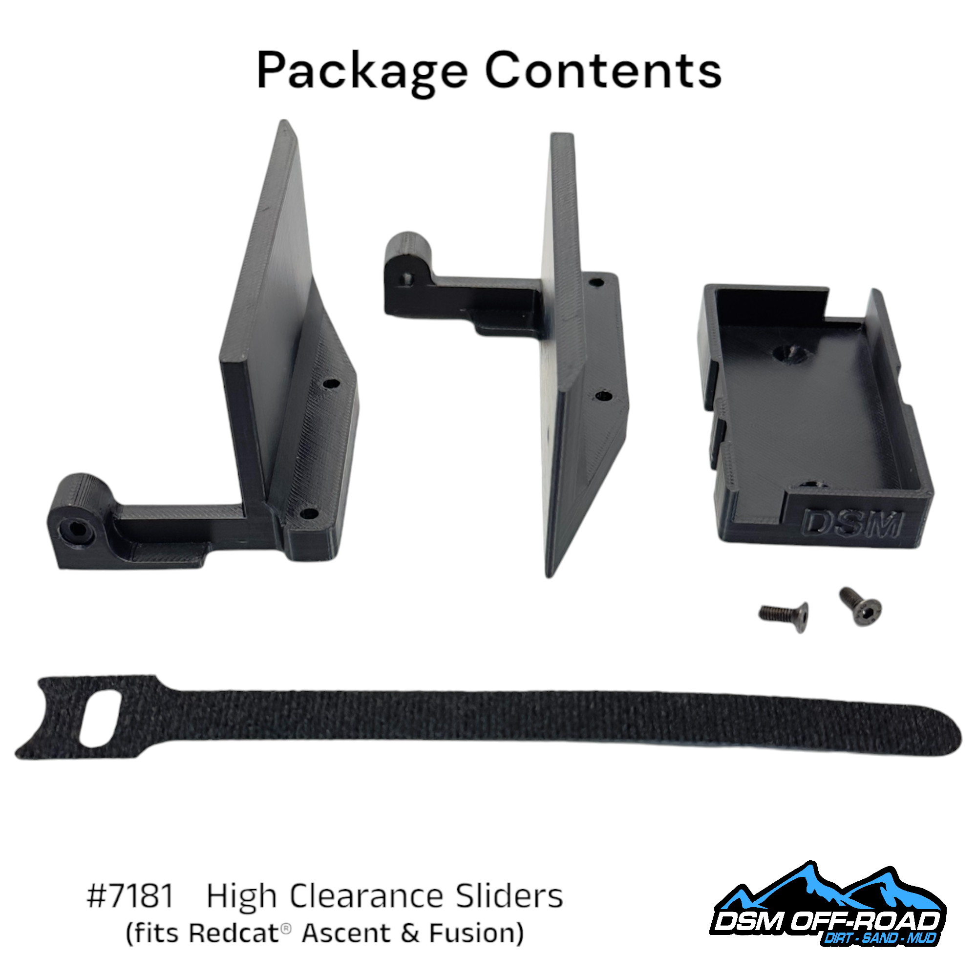 #7181 High Clearance Sliders with Cab Mounts (for Redcat® Ascent)