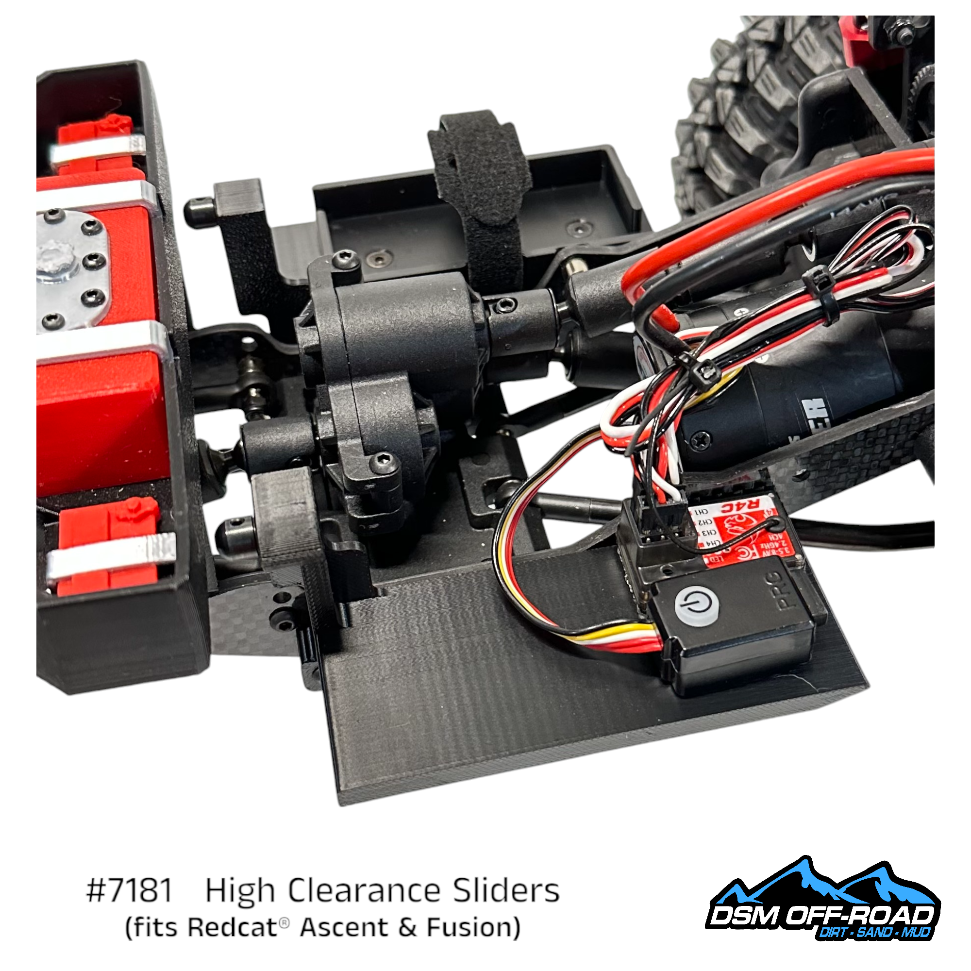 #7181 High Clearance Sliders with Cab Mounts (for Redcat® Ascent)