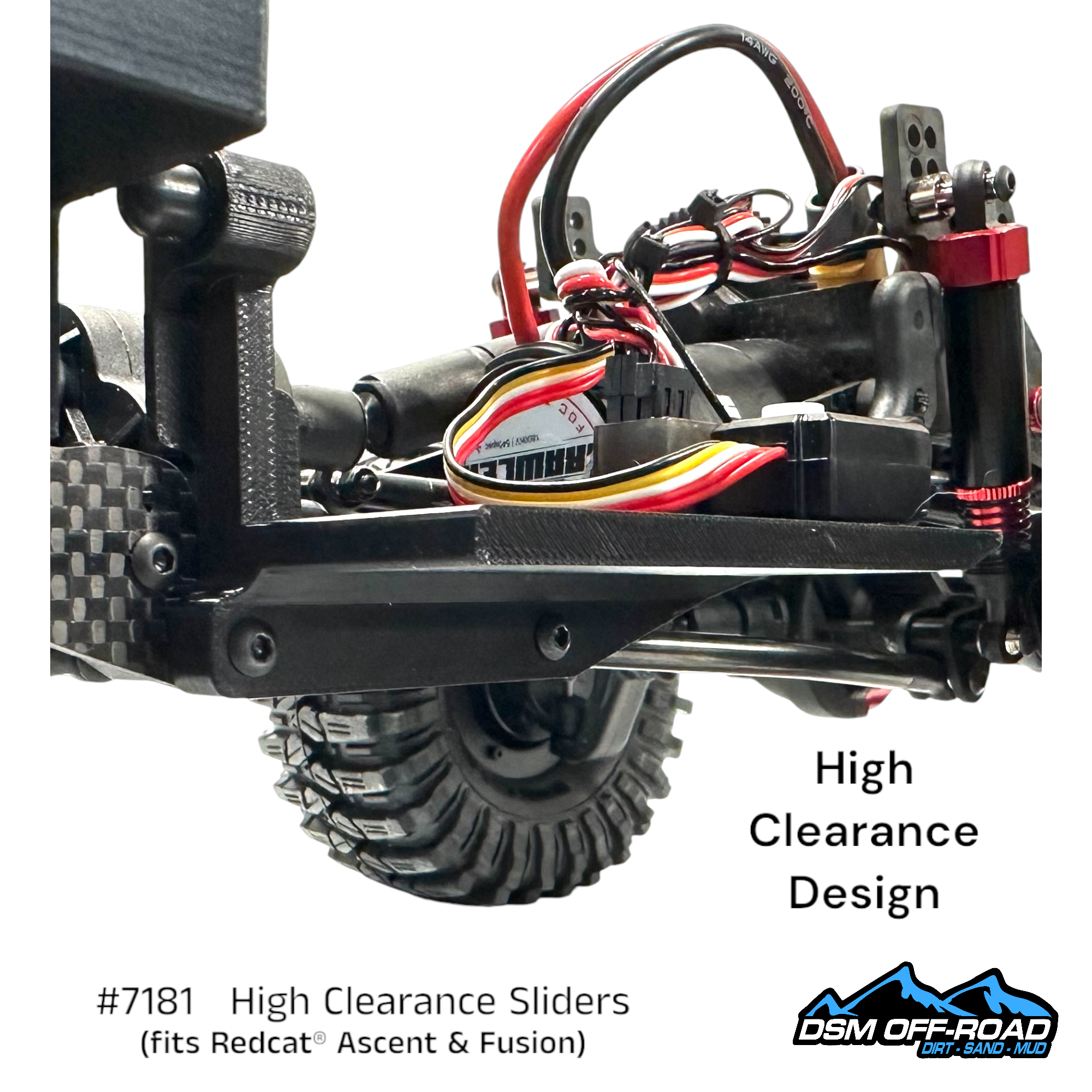 #7181 High Clearance Sliders with Cab Mounts (for Redcat® Ascent)