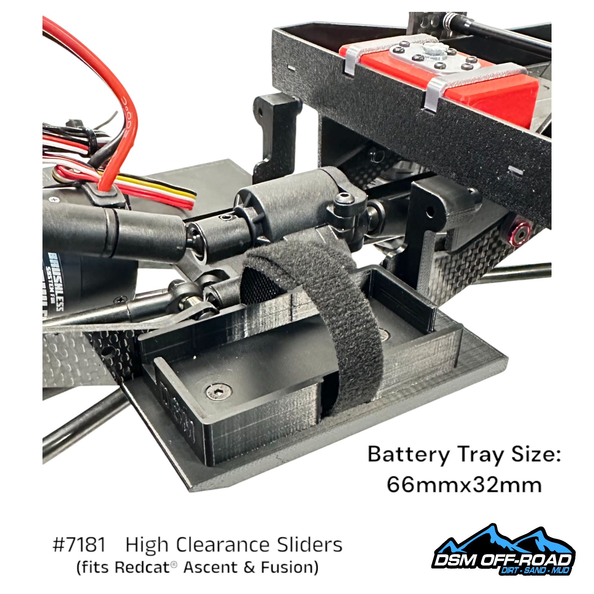 #7181 High Clearance Sliders with Cab Mounts (for Redcat® Ascent)