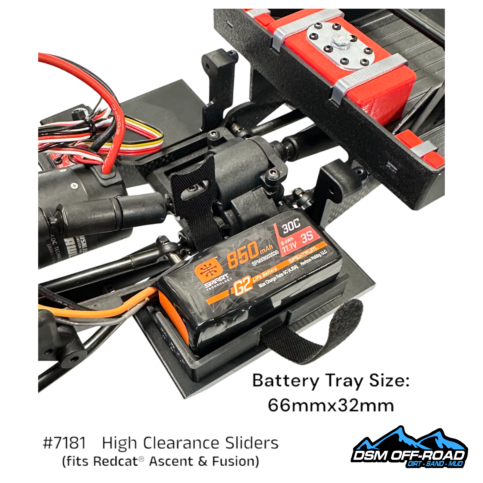 #7181 High Clearance Sliders with Cab Mounts (for Redcat® Ascent)
