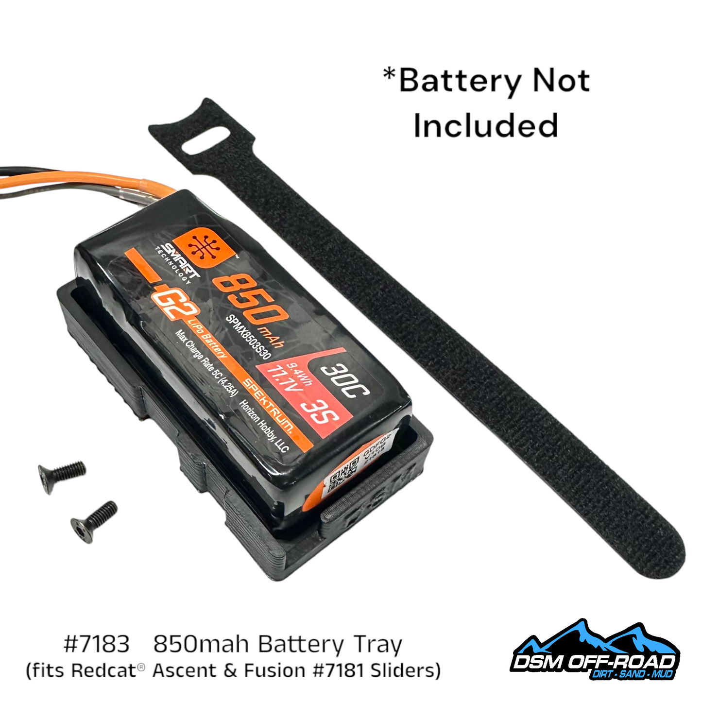 850mah Battery Tray (for Redcat® Ascent #7181 Sliders, Universal Fit)