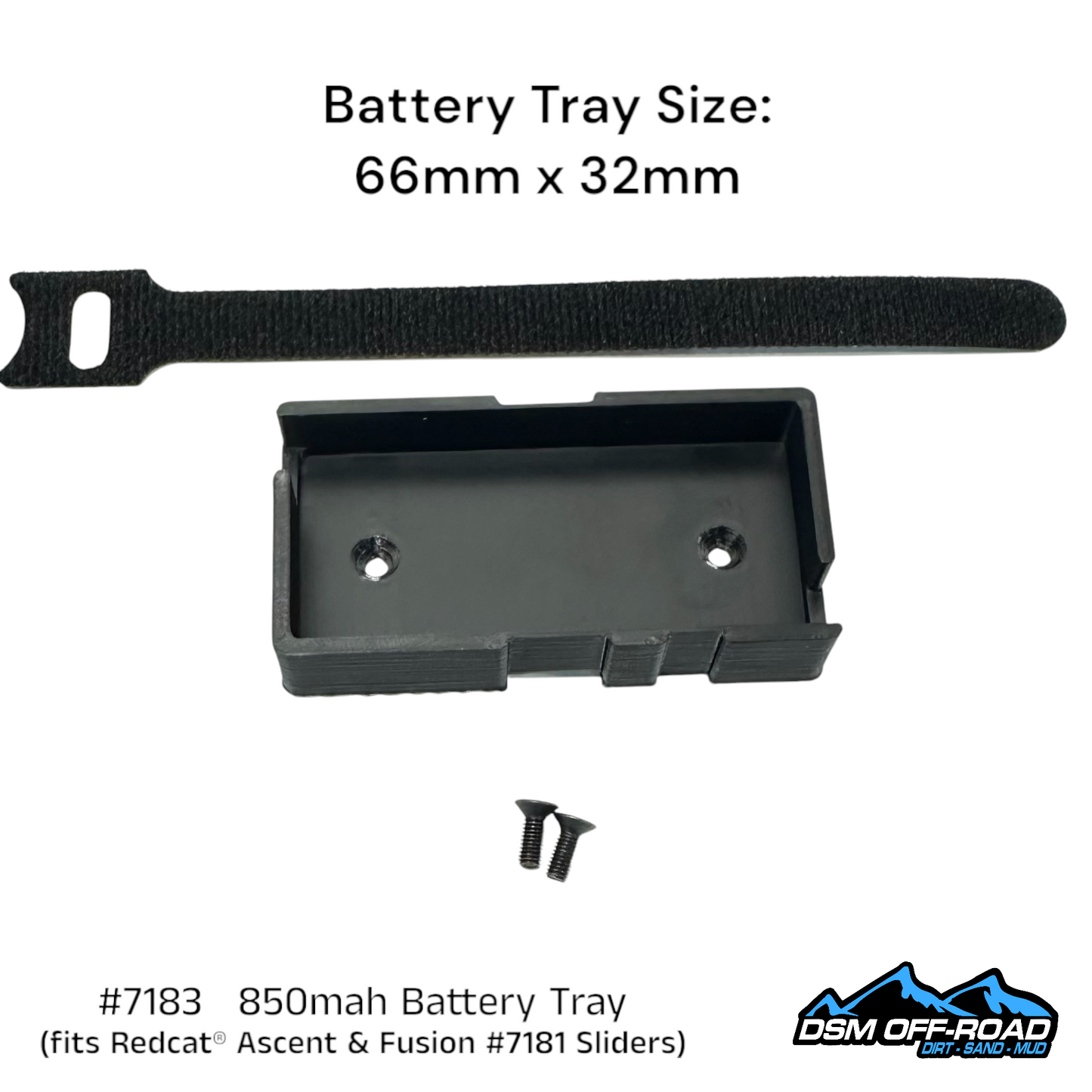 850mah Battery Tray (for Redcat® Ascent #7181 Sliders, Universal Fit)