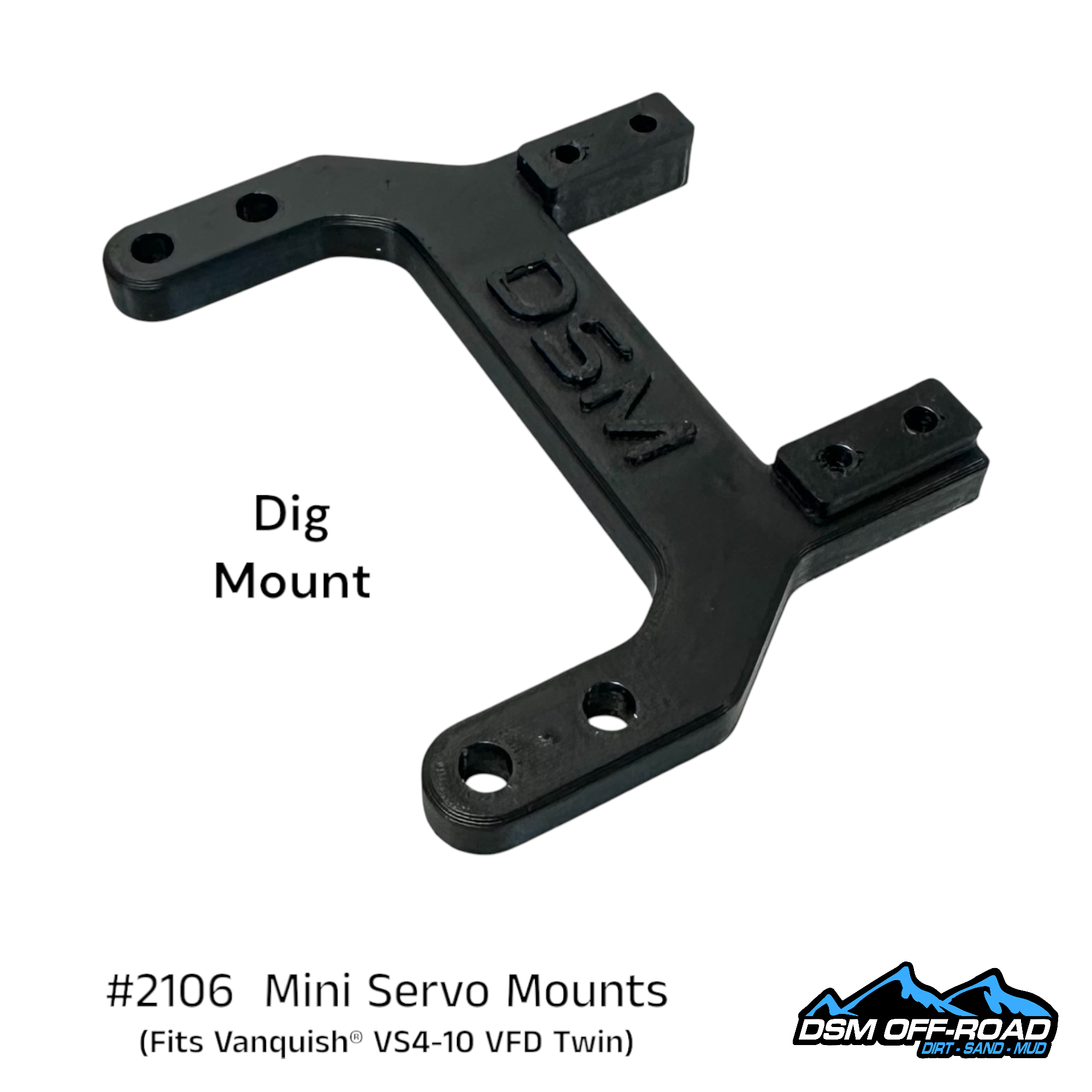 Mini Servo Mounting Kit (Fits Vanquish® VS4-10 w/ VFD Twin)