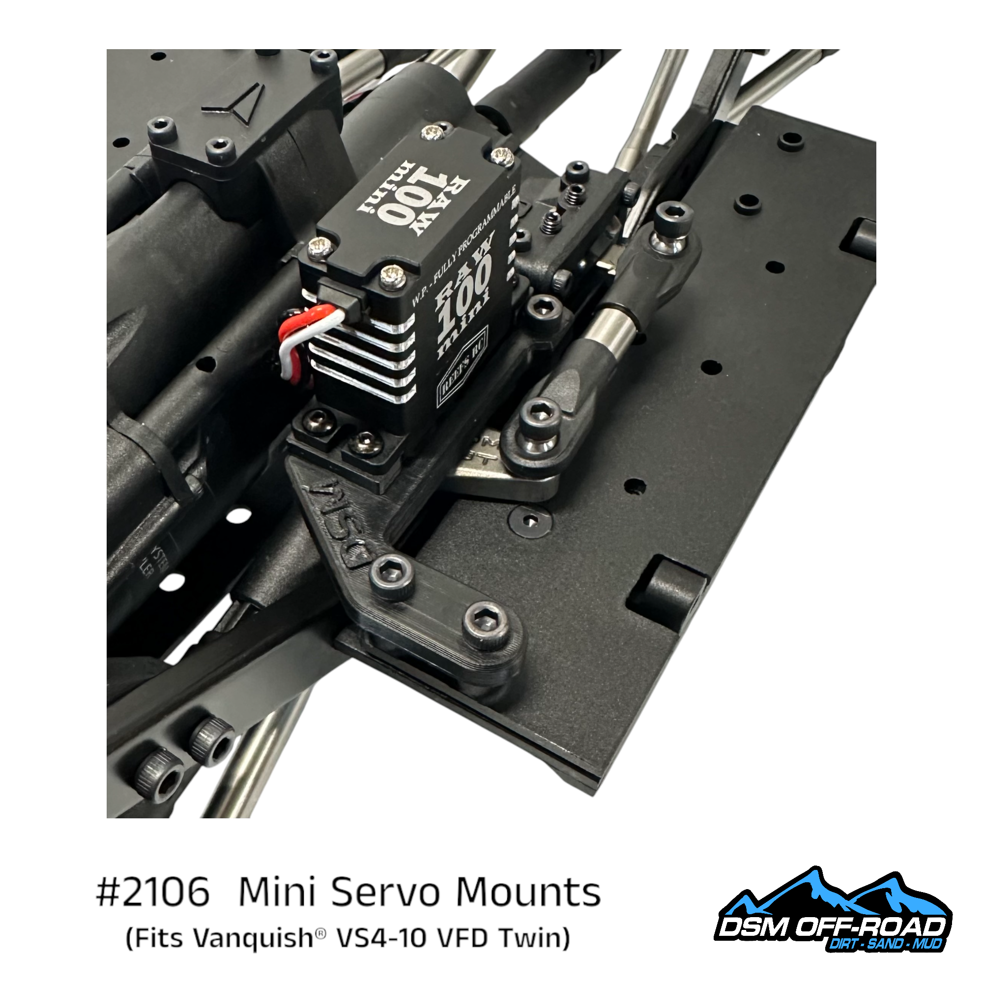 Mini Servo Mounting Kit (Fits Vanquish® VS4-10 w/ VFD Twin)