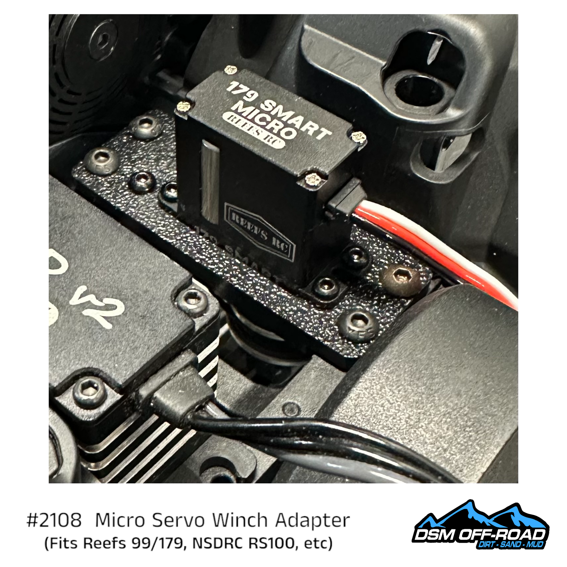Micro Servo Winch to Full Size Adapter