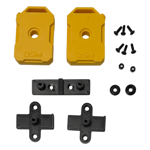 1/10 Fuel Cans with Mounts - Diesel Yellow (Universal Fit)