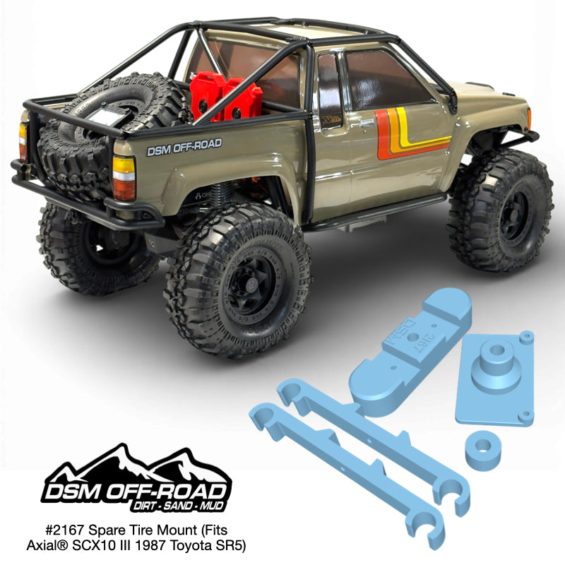 Spare Tire Mount - Fits Axial® SCX10 III 1987 Toyota SR5 (STL File)