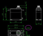 DIG & OD Mounts for Reefs® RAW100 Servos (Fits Vanquish® VS4-10 w/ VFD Twin)