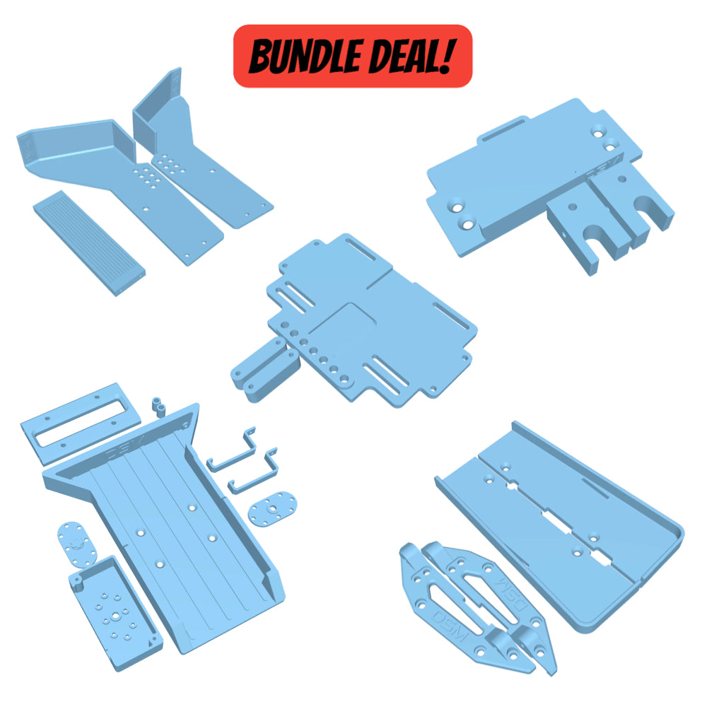 STL Bundle 1 – V3 Scale Bed, Sliders, Inner Fenders & 2 Battery Trays (Fits Vanquish® VRD & Stance)