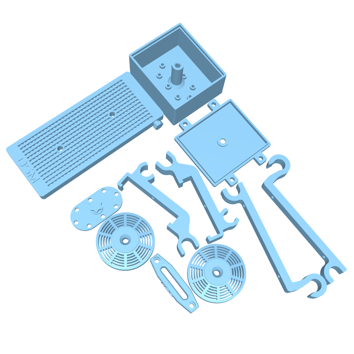 Scale Accessory Pack for Axial® Gilamon – Mini Fuel Cell, Radiator & Winch Fairlead (STL File))