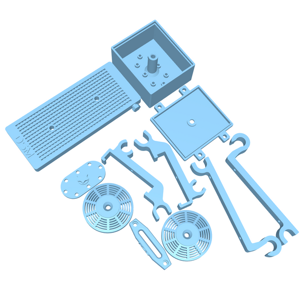 Scale Accessory Pack for Axial® Gilamon – Mini Fuel Cell, Radiator & Winch Fairlead (STL File))