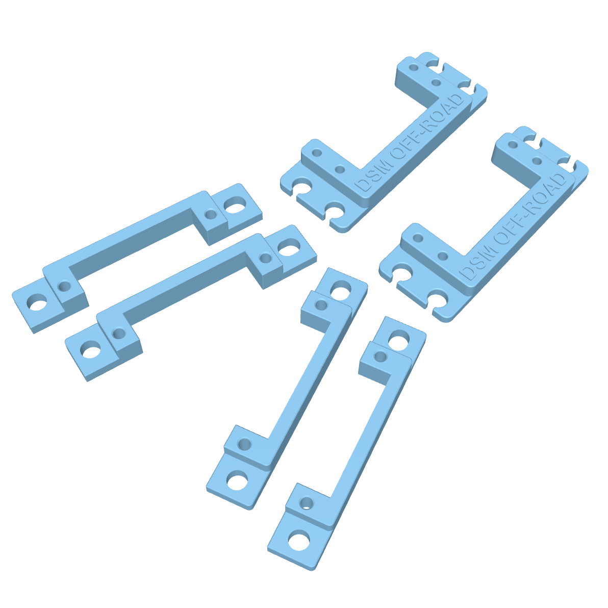 Mini Servo To Full Size Adapters (Standard and Offset) - Works with Reefs® RAW100 (STL File)