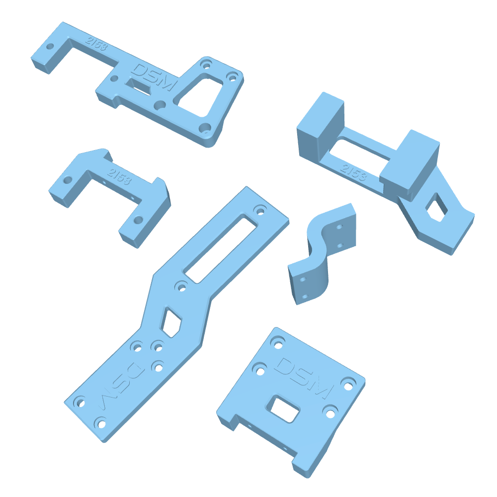 Universal Servo Mounts for Reefs® 55Micro & 2065 Servos (for Vanquish® VFD Twin Transmission) (STL File)