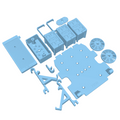 Scale Bed Pack – Tool Boxes, Cooler Radiator & Fuel Cell (Fits Vanquish® H10 Optic) (STL File)