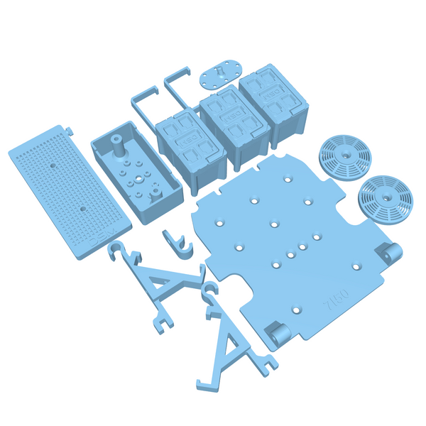 Scale Bed Pack – Tool Boxes, Cooler Radiator & Fuel Cell (Fits Vanquish® H10 Optic) (STL File)